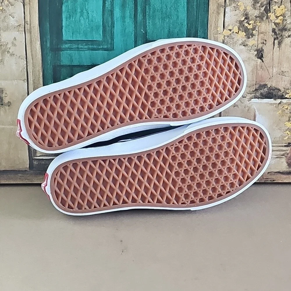 Vans Men's Solid Gray‎ Canvas Suede Slip On Shoes Loafers Size 8